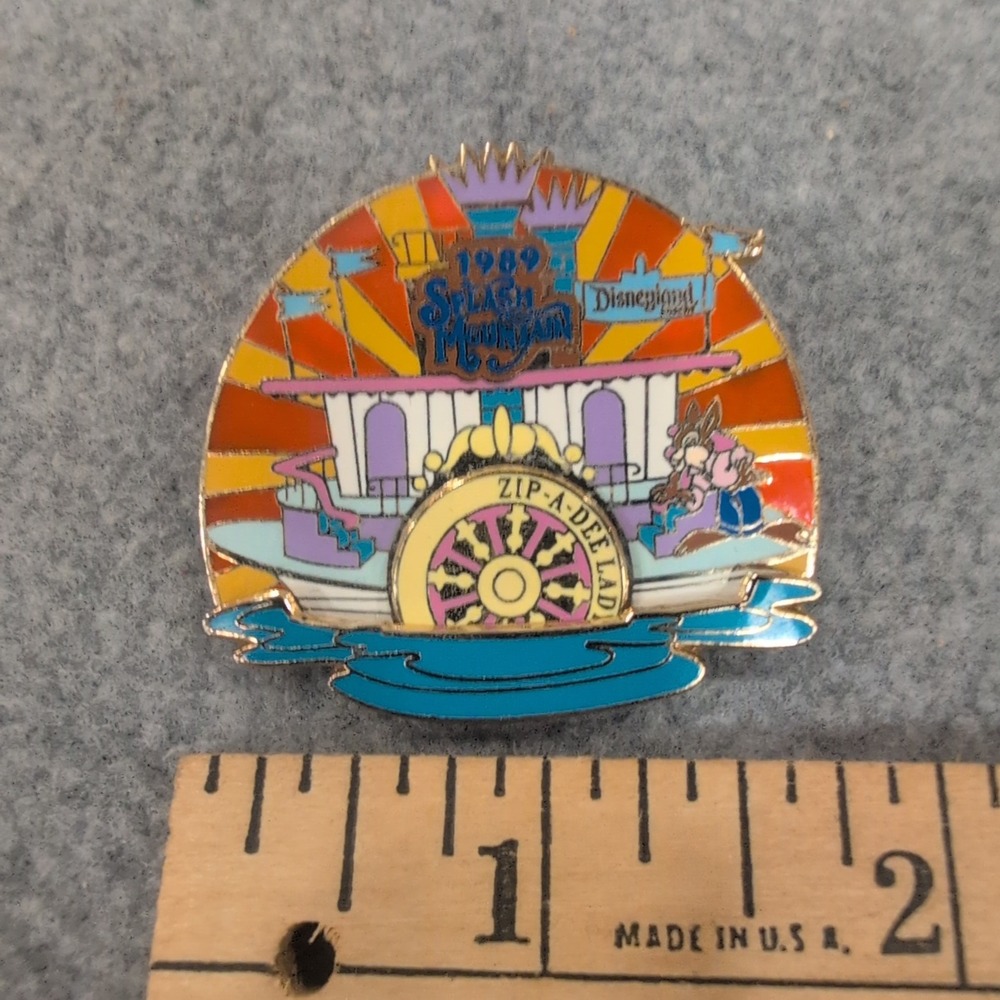 Disney 2004 Splash Mountain 1989 Disneyland Pin LE 1500 Zip-A-Dee Br'er Rabbit - Picture 2 of 3